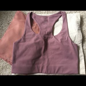 Girlfriend Collective Paloma Bra in Rose Quartz M